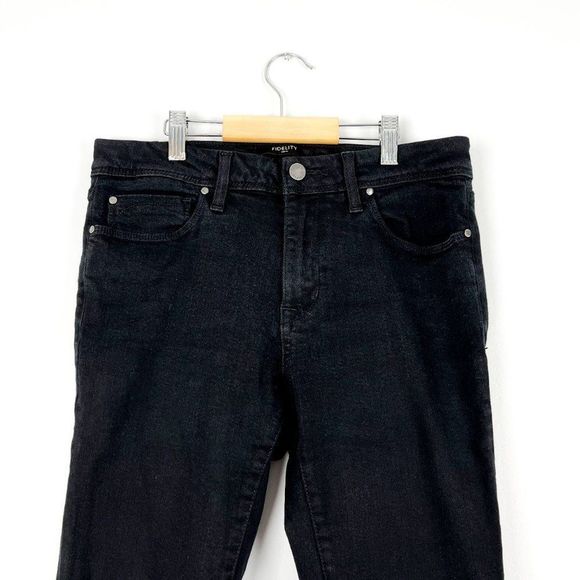 Fidelity Belvedere Crop Black Skinny Jeans 29 - Picture 3 of 8